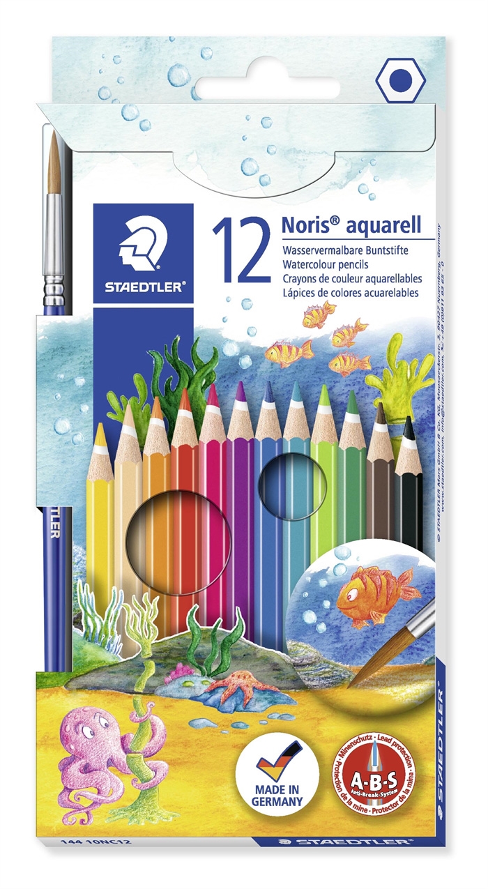 Bitte übersetzen Sie ins Deutsche:

Staedtler Farbstift Noris Club Aquarell Set (12)