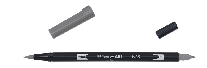 Tombow Marker ABT Dual Brush N35 Cool Grey 12.