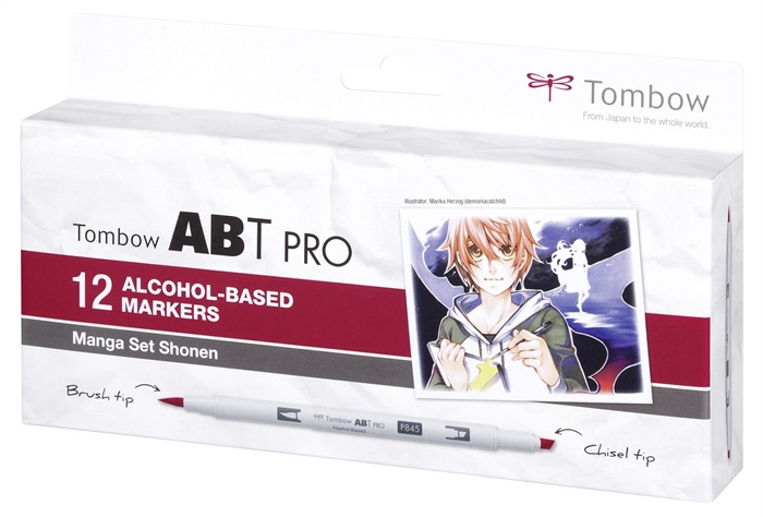 Tombow Marker Alkohol ABT PRO Dual Brush 12P-5 Manga Set (12)