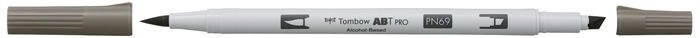 Tombow Marker Alkohol ABT PRO Dual Brush N69 warmes Grau 4.