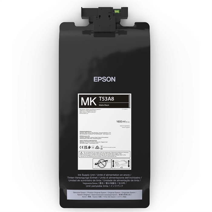 Epson Ink Bag Matte Black 1600 ml - T53A8