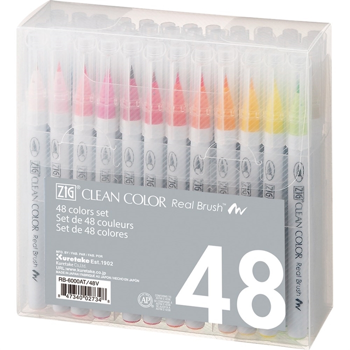 ZIG Clean Color Pinselstift-Set mit 48 Stück