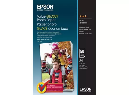 Epson Value Glossy Fotopapier 183 g/m2 - A4 - 50 Blatt